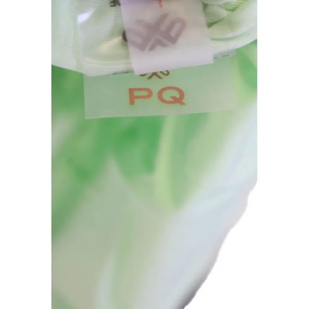 PilyQ Women Stretch Ruched Pull On Swimwear Bikini Bottoms Green Size L